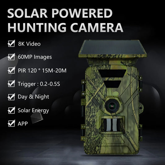 Fargarloo Solar Trail Camera With WiFi Night Vision Mobile Control
