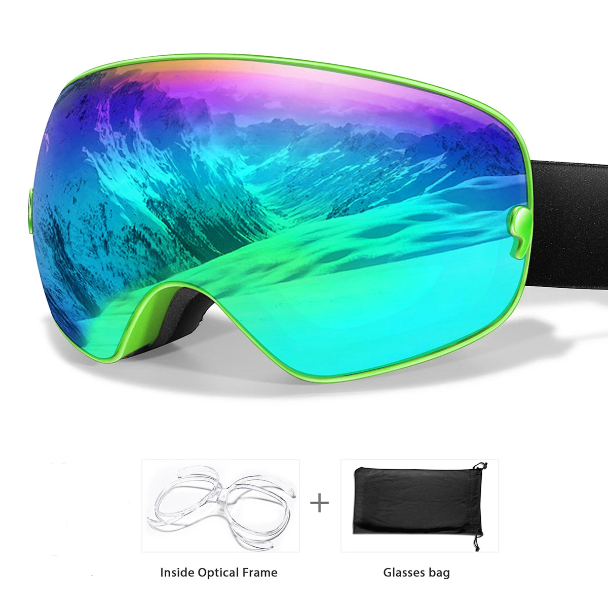 Winter Outdoor Ski Goggles With UV400 Anti Fog Snowboard Eyewear