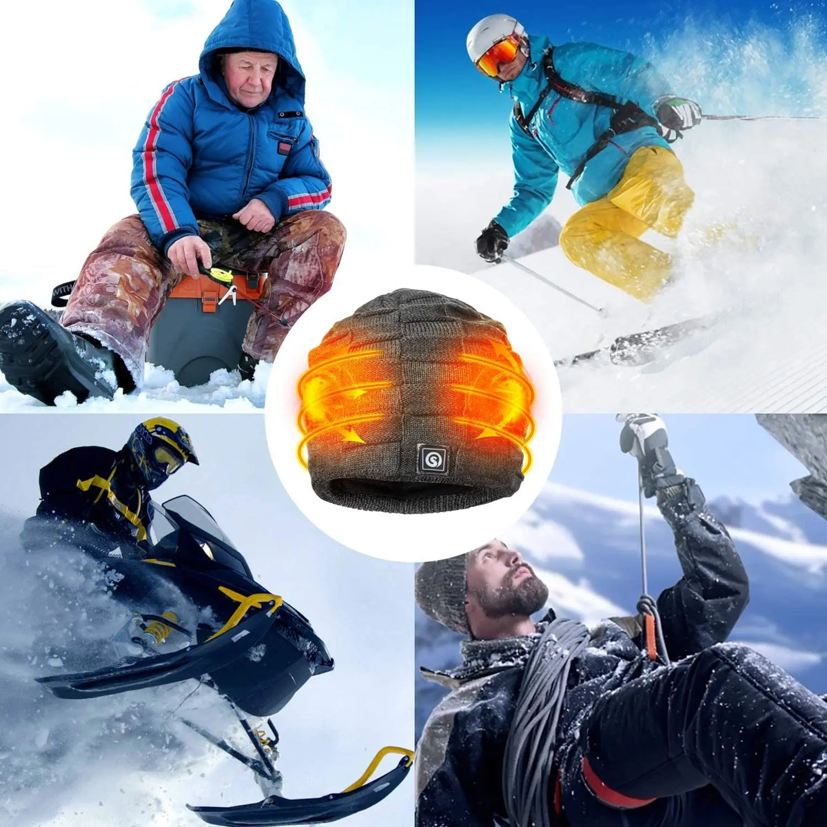 Savior Heated Electric Beanie Cap For Winter Cycling Warmth