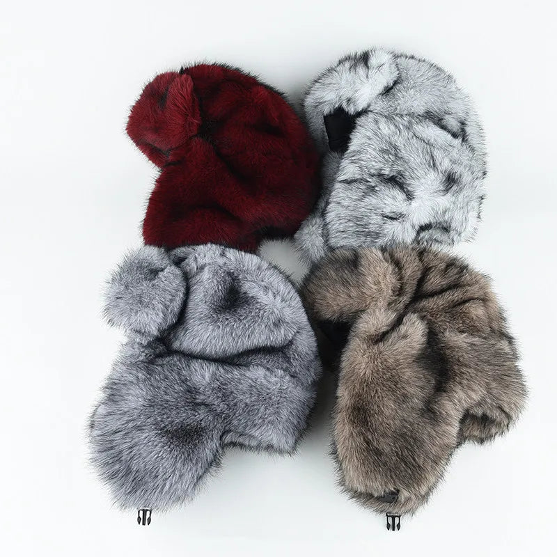 Faux Fur Winter Trapper Hat With Warm Ear Protection