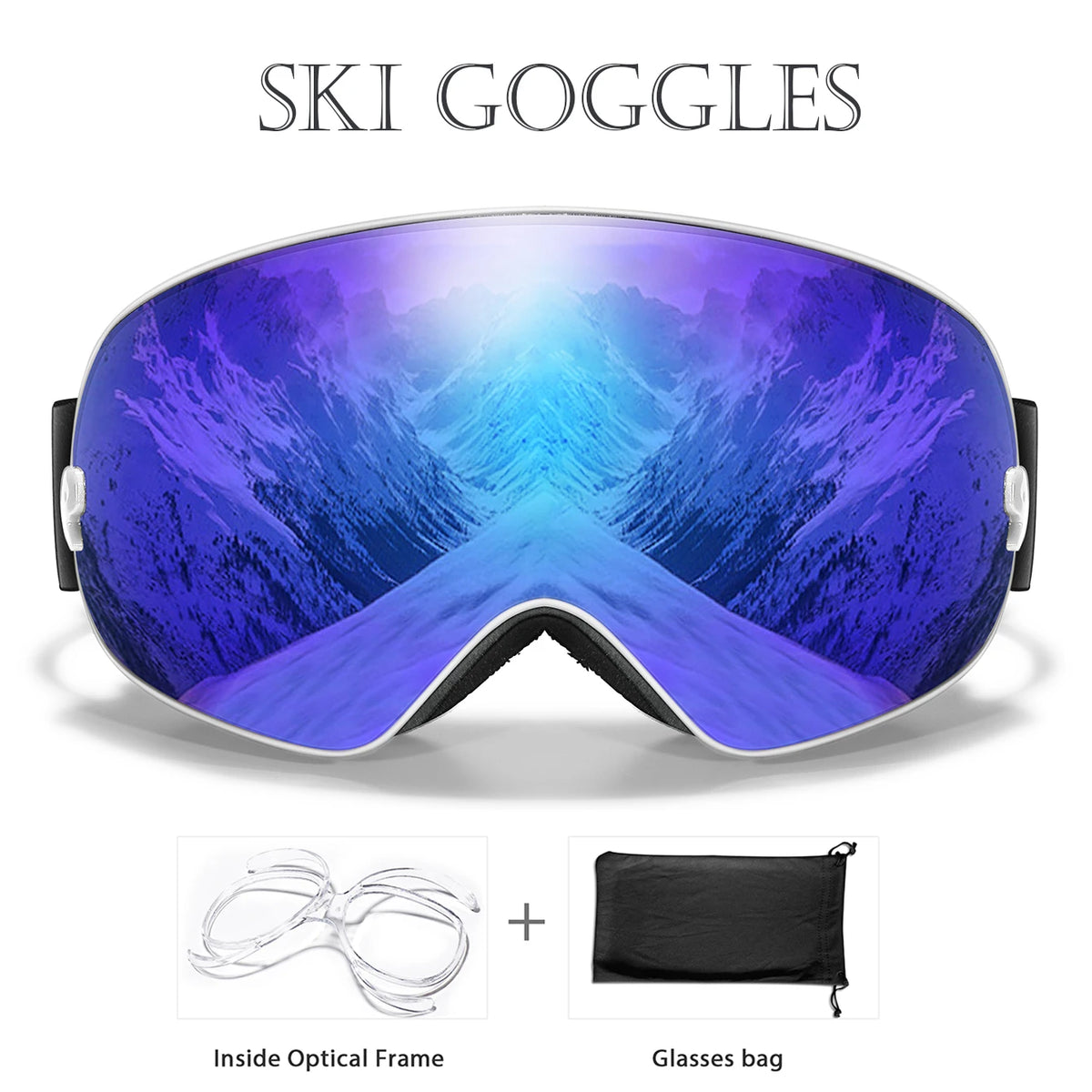 Winter Outdoor Ski Goggles With UV400 Anti Fog Snowboard Eyewear