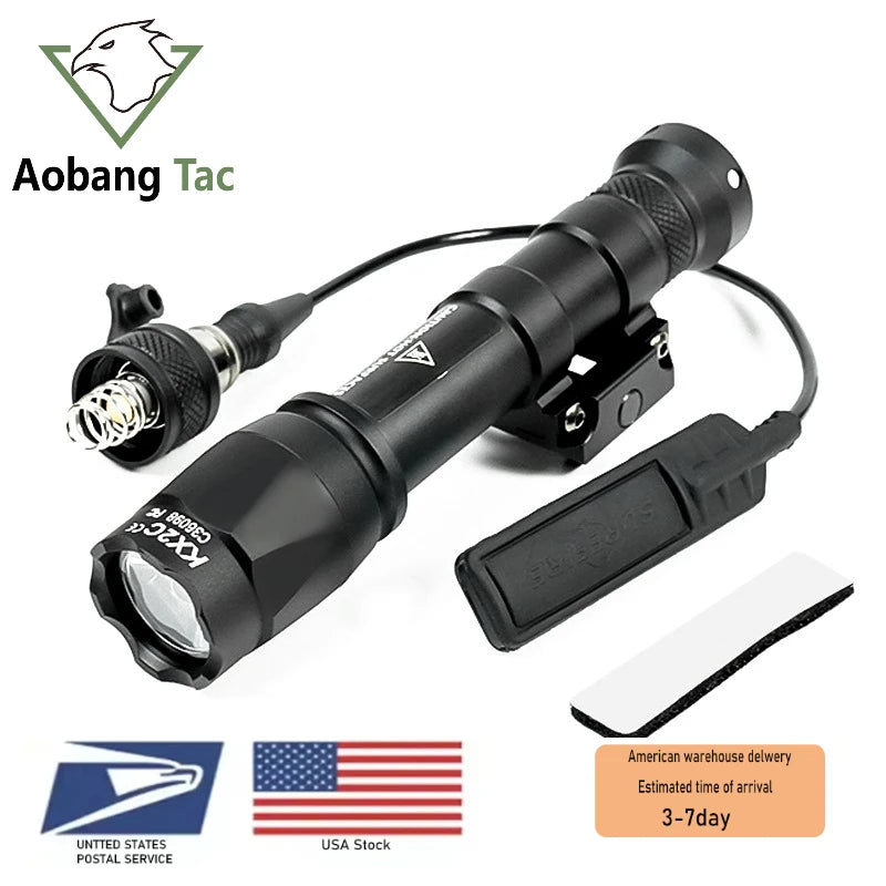 Tactical Led Flashlight 20mm Rail Mount For Hunting Shooting Rifles