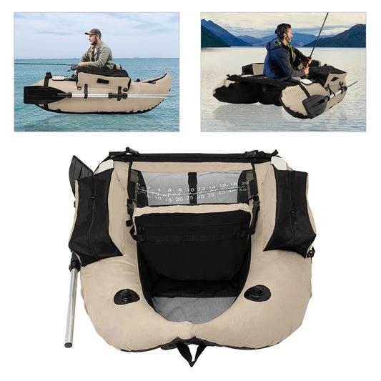 Outdoor Inflatable Fishing Boat With Pump And Adjustable Backrest