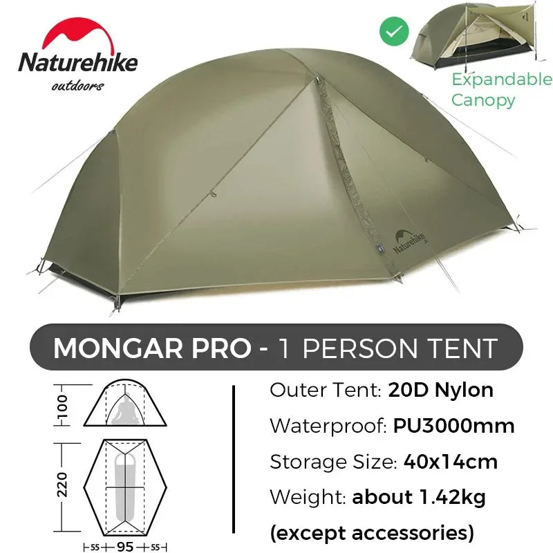 Naturehike Mongar Pro Ultralight Waterproof Backpacking Tent