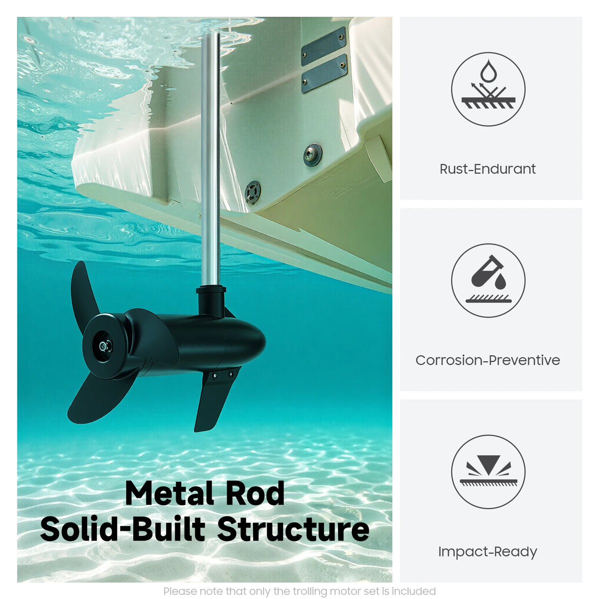 12 Volt Electric Trolling Motor With Adjustable Depth Control