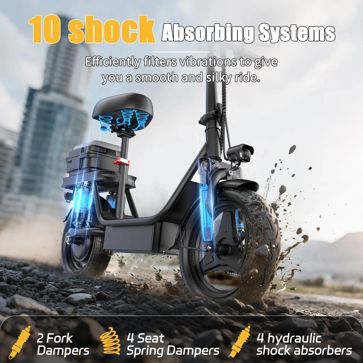 UPlee GQ8 Folding Electric Bike 500W Peak Motor Aluminum Frame