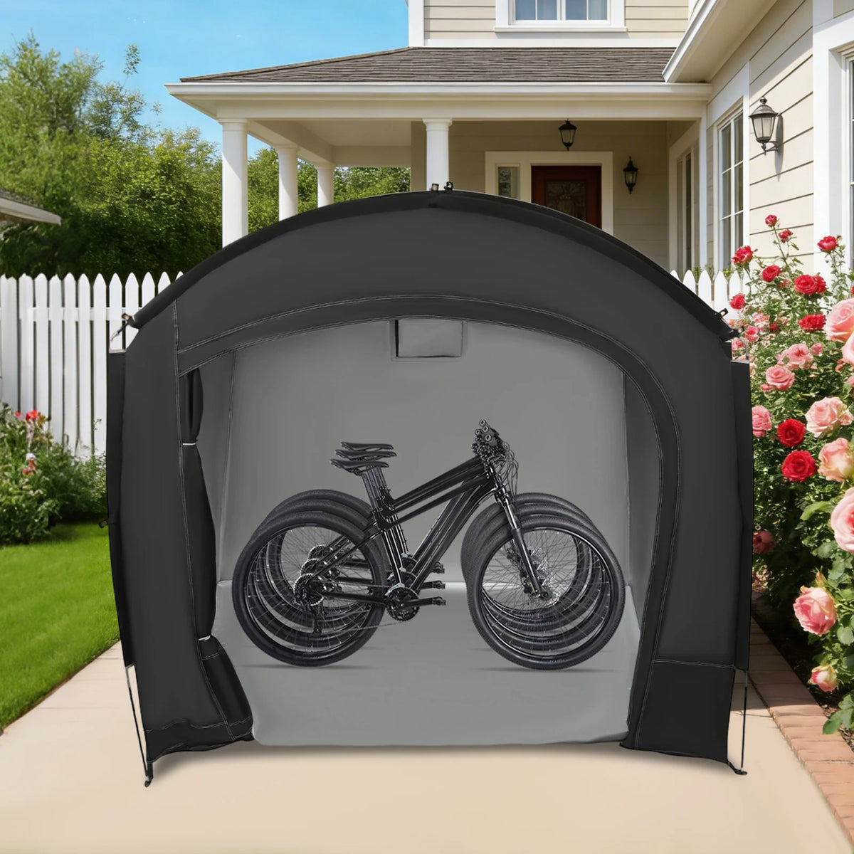Portable Outdoor Bike Storage Tent With Carry Bag For Camping
