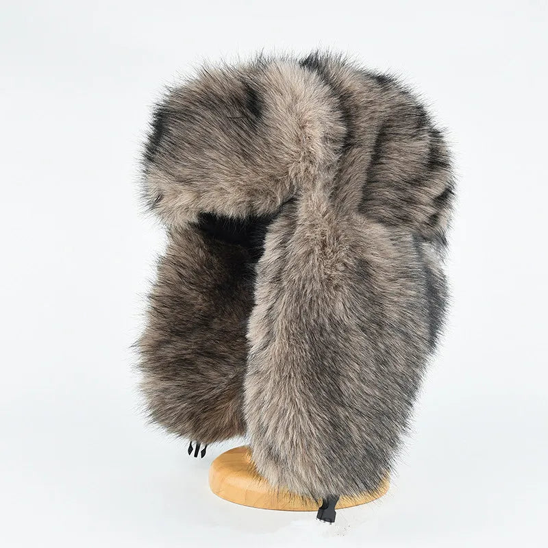 Faux Fur Winter Trapper Hat With Warm Ear Protection