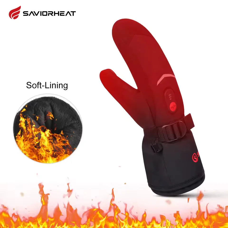 SNOW DEER Heated Winter Gloves For Skiing Cycling And Snowboarding