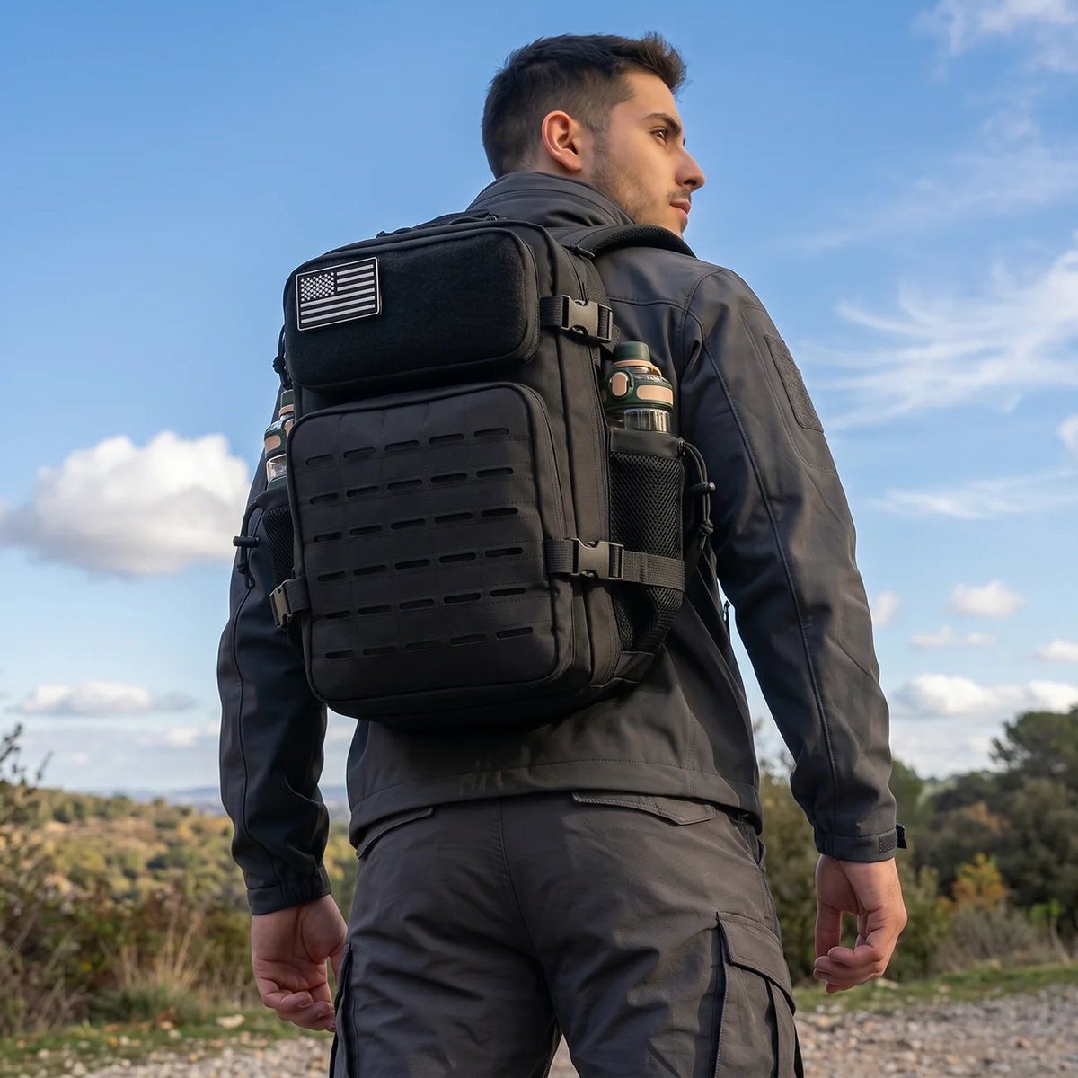 ReFire Gear Tactical Backpack With MOLLE And Cup Holders For Hiking
