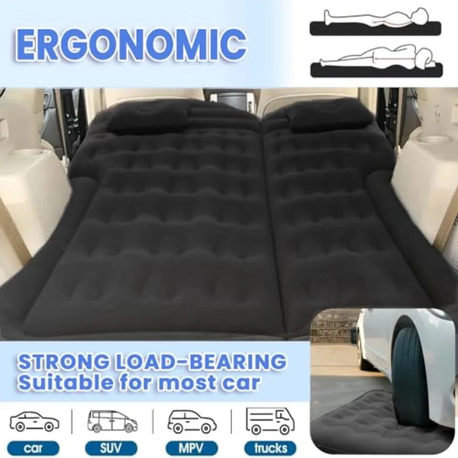Inflatable Car Air Mattress Portable Camping Bed For SUV Travel