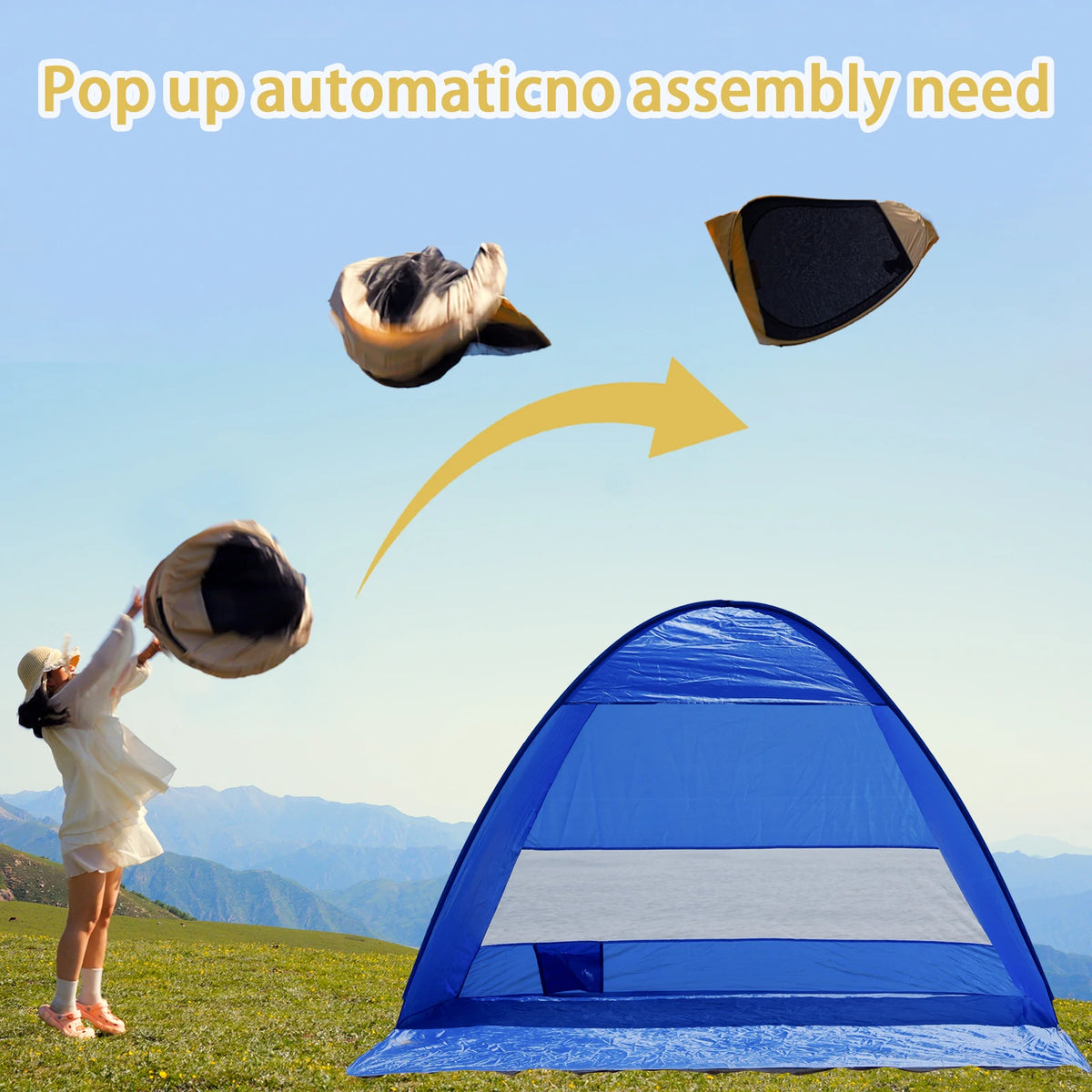 Auto Open Portable Sun Shelter With UPF 50 Protection