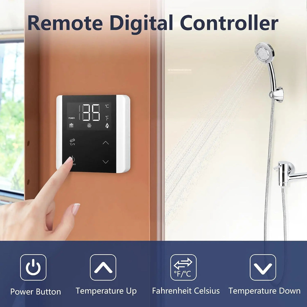 Tacleekii Tankless RV Water Heater With Remote Control
