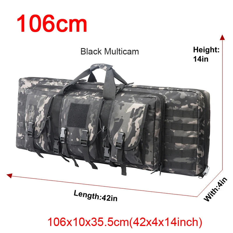 LQARMY Tactical Double Rifle Case Molle Gun Bag For Hunting