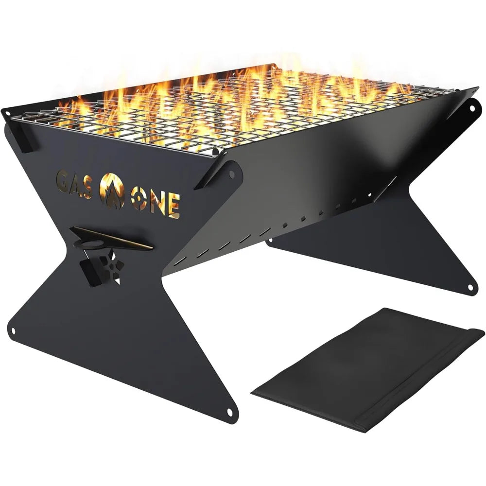 NBVCX Foldable Charcoal Grill Portable Camping Fire Pit
