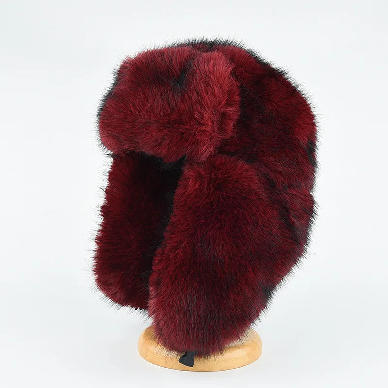 Faux Fur Winter Trapper Hat With Warm Ear Protection