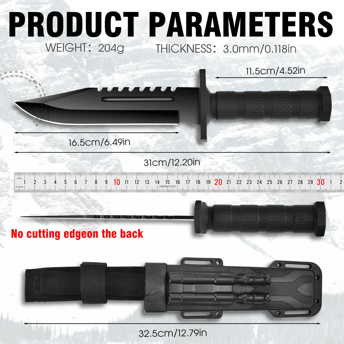 Gdekls Stainless Steel Outdoor Survival Knife For Camping Hiking