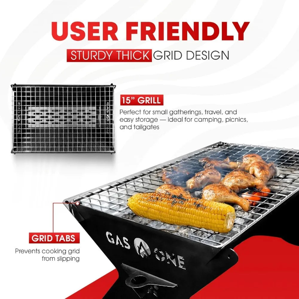 NBVCX Foldable Charcoal Grill Portable Camping Fire Pit