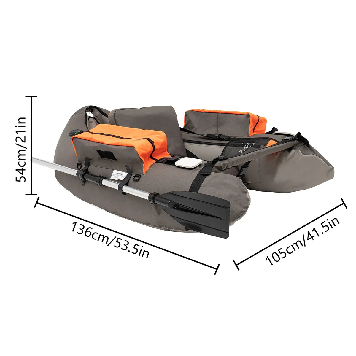Outdoor Inflatable Fishing Boat With Pump And Adjustable Backrest