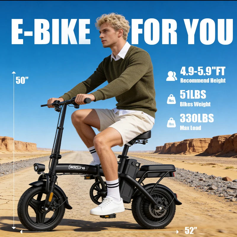 Reliable Foldable Electric Commuter Bike With Advanced Shock Absorption