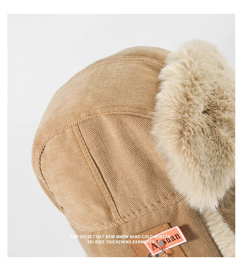 Unisex Russian Ushanka Fur Hat With Warm Earflap Protection