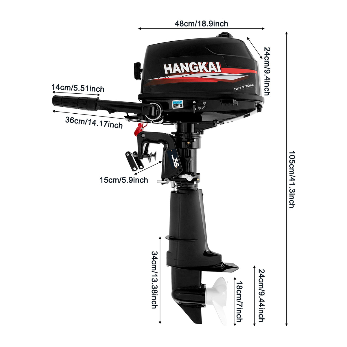 6Hp Two Stroke Outboard Motor For Inflatable Fishing Boats