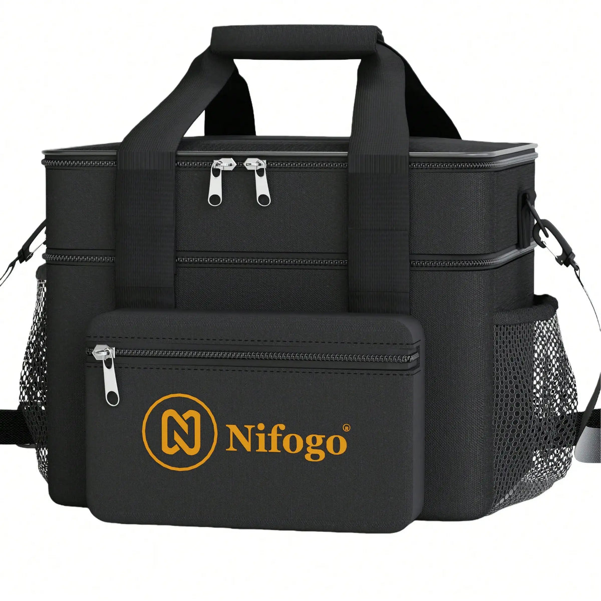 Insulated Leakproof Lunch Bag With Shoulder Strap And Pockets