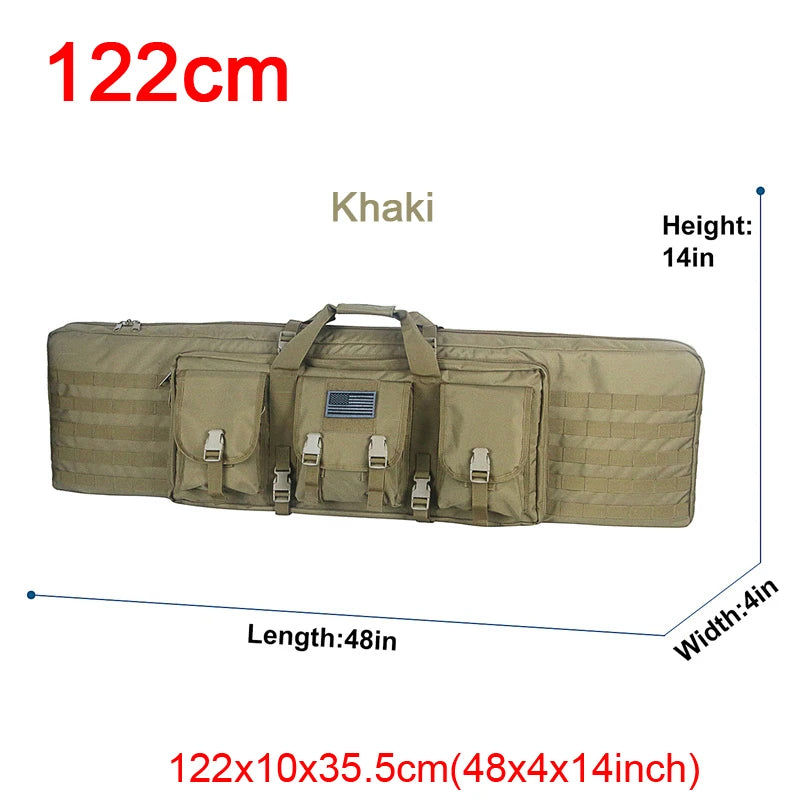 LQARMY Tactical Double Rifle Case Molle Gun Bag For Hunting