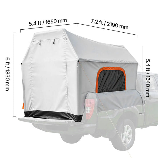 Inflatable Pickup Truck Tent With Waterproof Fabric And Ventilation