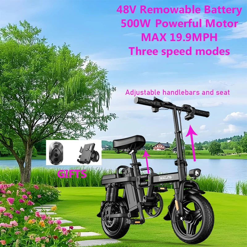 Reliable Foldable Electric Commuter Bike With Advanced Shock Absorption