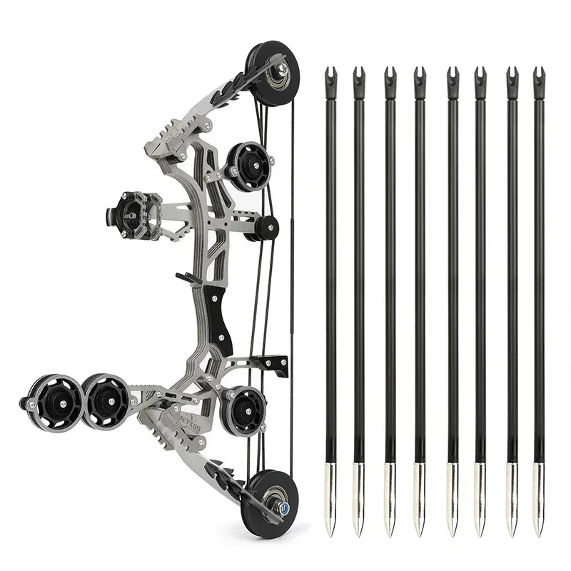 Adjustable Compound Bow With Arrows For Target Shooting