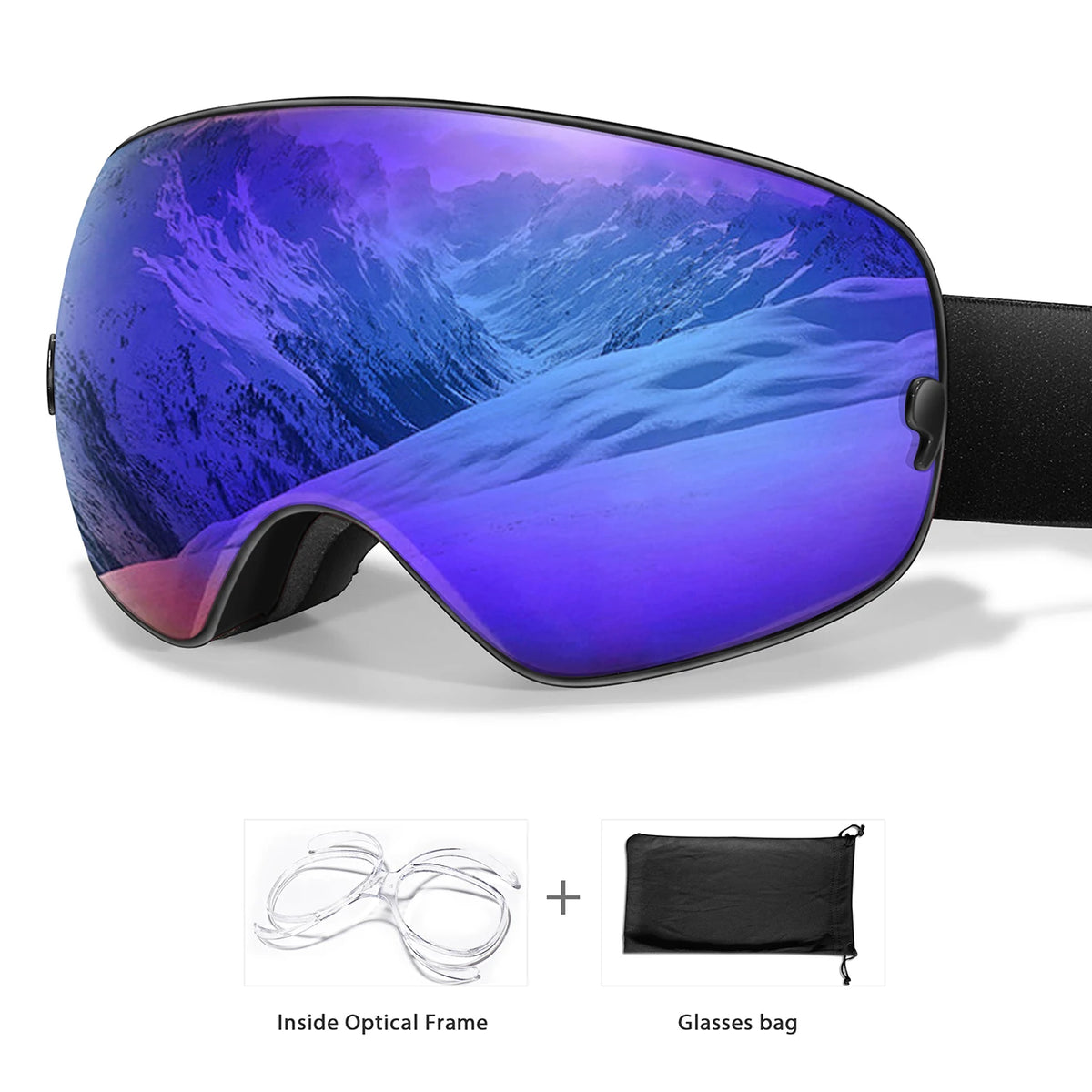 Winter Outdoor Ski Goggles With UV400 Anti Fog Snowboard Eyewear