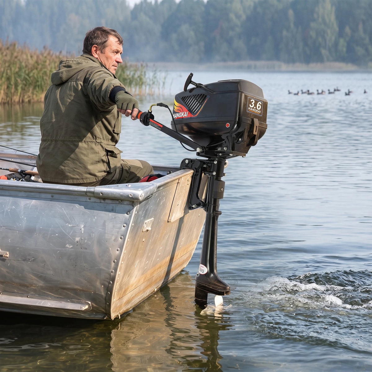Bymaocar 3.6hp Short Shaft Outboard Motor With Dual Cooling