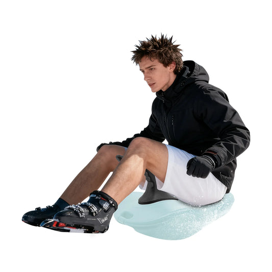 Portable Snow Sled With Ergonomic Handle For Winter Outdoor Fun