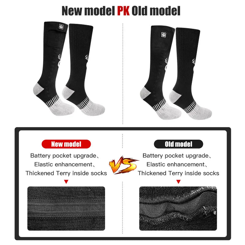 SNOW DEER Rechargeable Heated Socks With Three Heat Settings