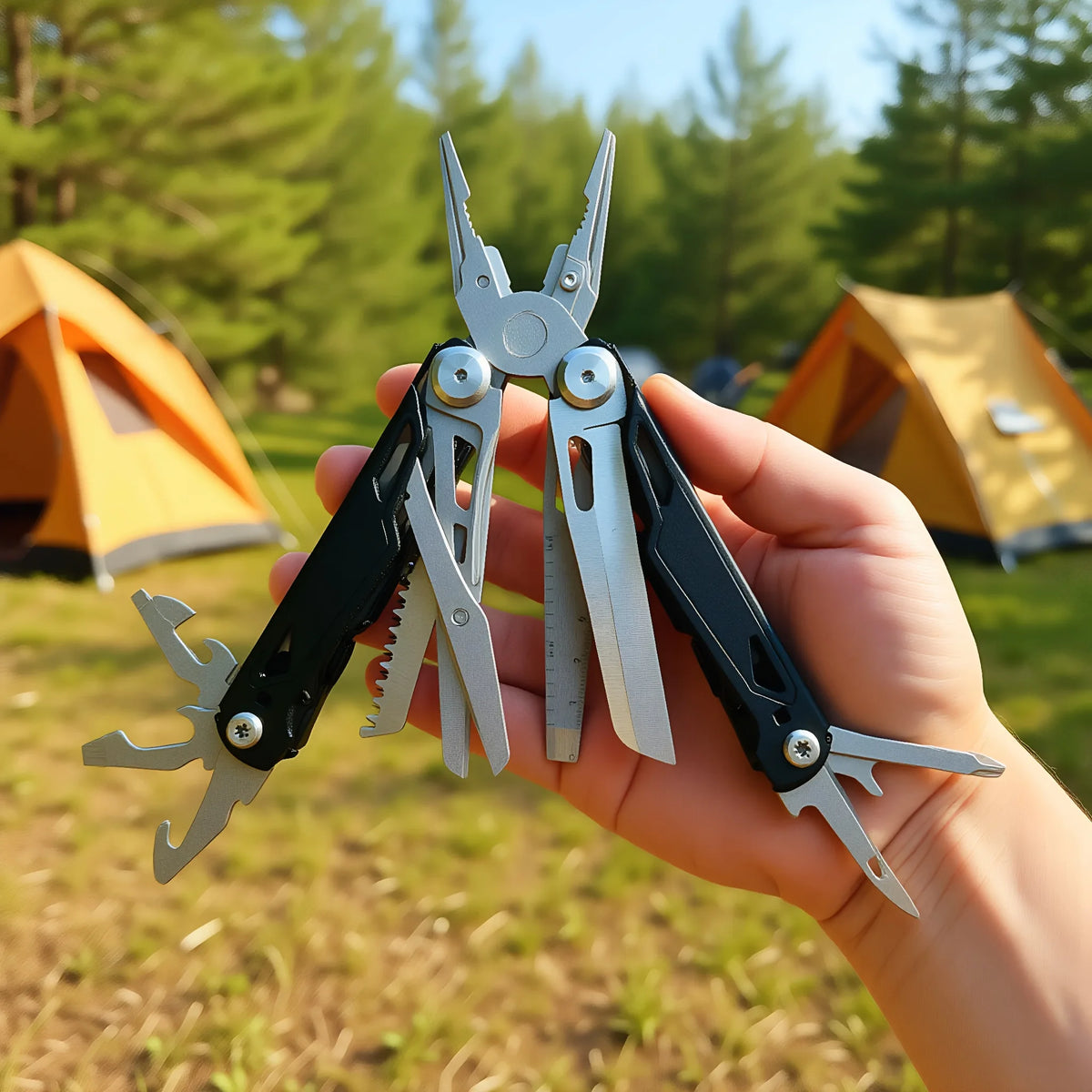 Stainless Steel Multitool Pliers With Screwdriver Saw And Scissors