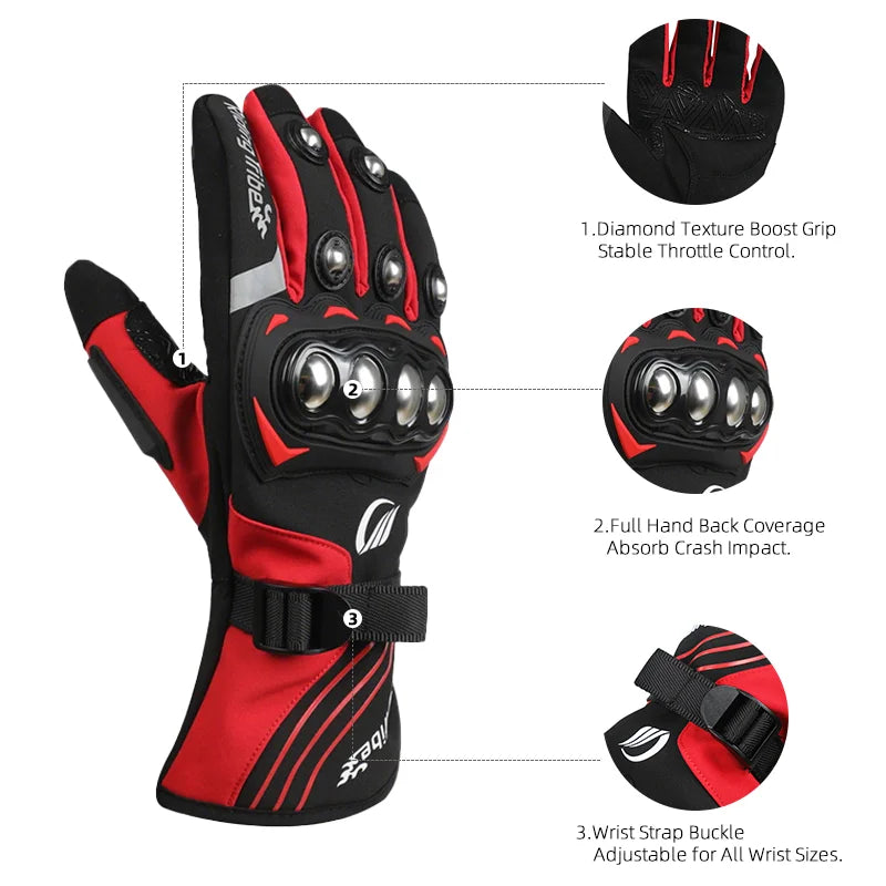Winter Motorcycle Gloves For Cycling Skiing And Outdoor Sports
