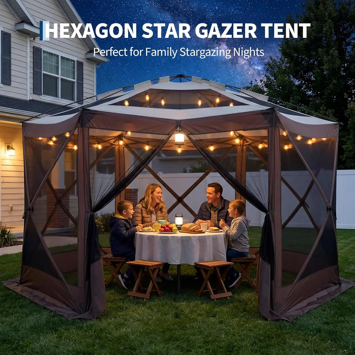 Tacleekii Pop Up Gazebo Screen Tent For Outdoor Camping