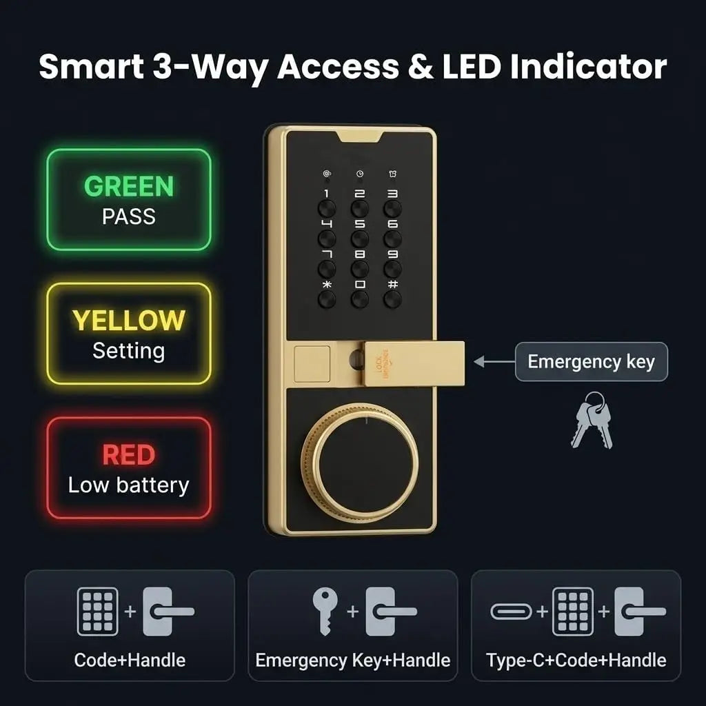 Digital Security Safe Featuring Triple Access And Wall Mount Design
