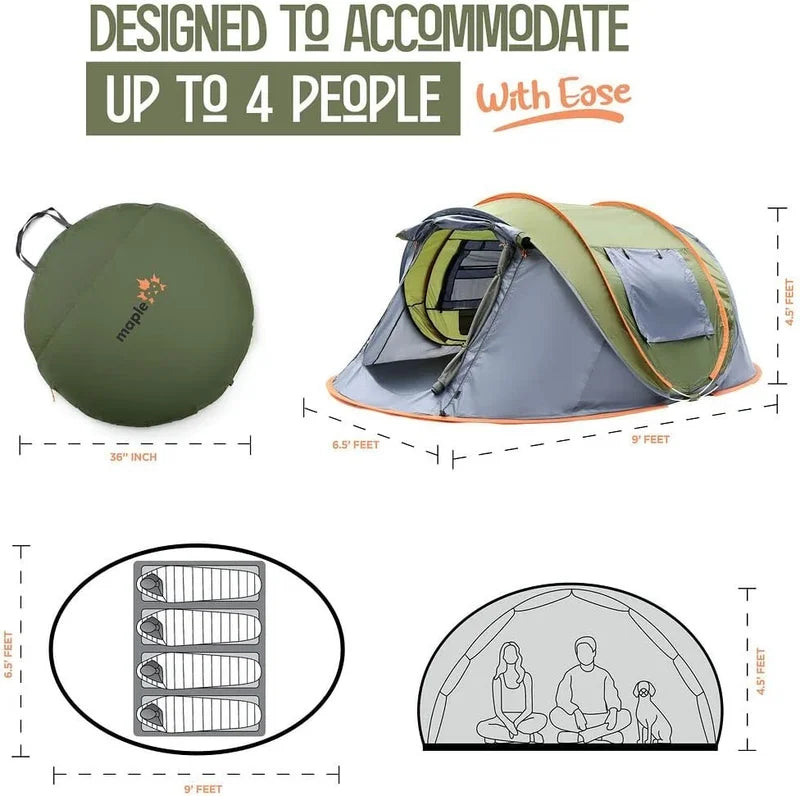 Maple99 Outdoor Pop Up Camping Tent With Waterproof Protection