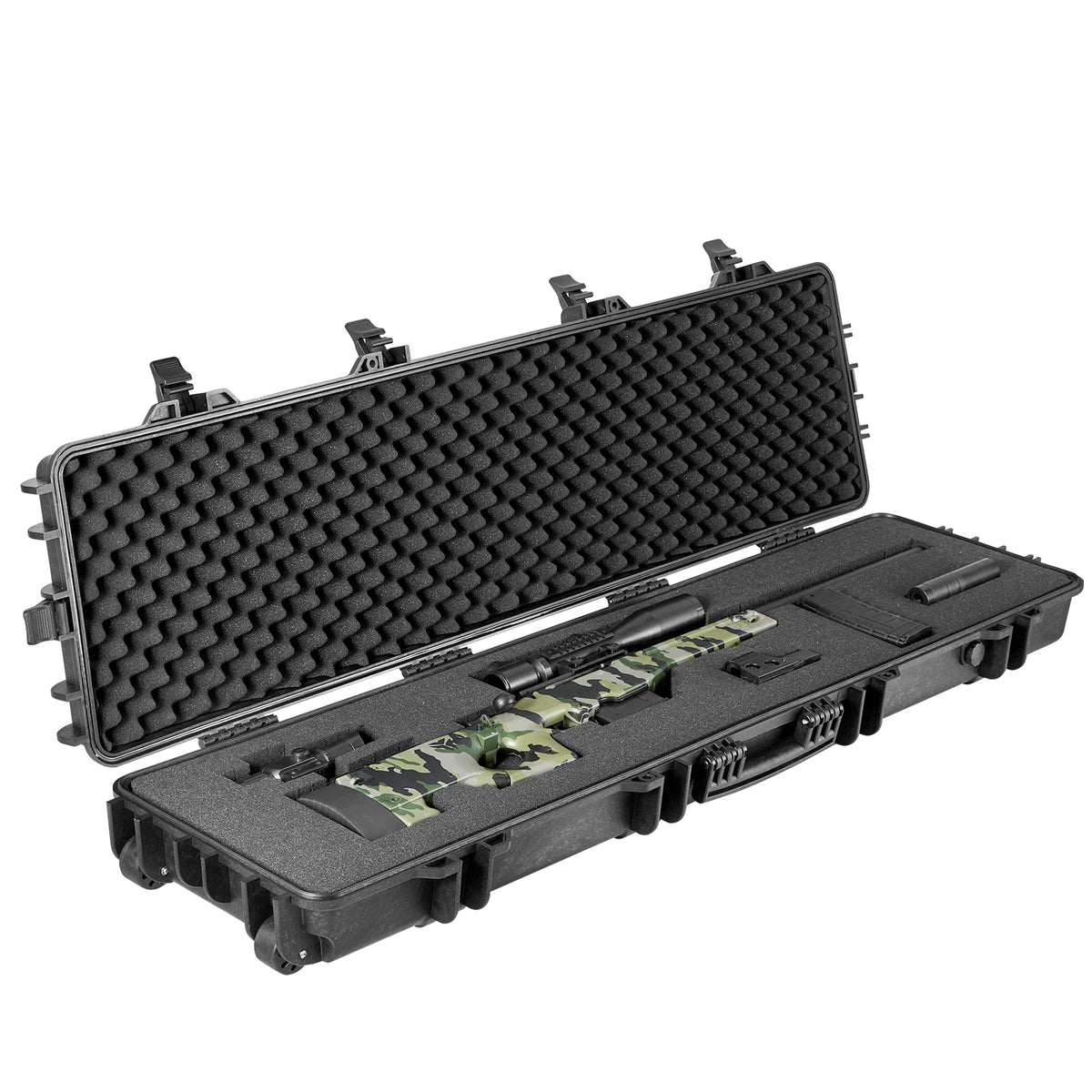 SucceBuy Hard Rifle Case Waterproof Shockproof Protective Storage