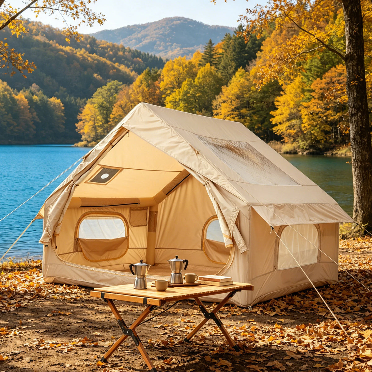 Premium Inflatable Camping Tent For Waterproof Family Outdoor Shelter