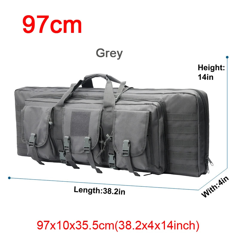 LQARMY Tactical Double Rifle Case Molle Gun Bag For Hunting