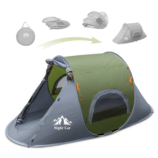 Night Cat Waterproof Instant Pop Up Outdoor Camping Tent