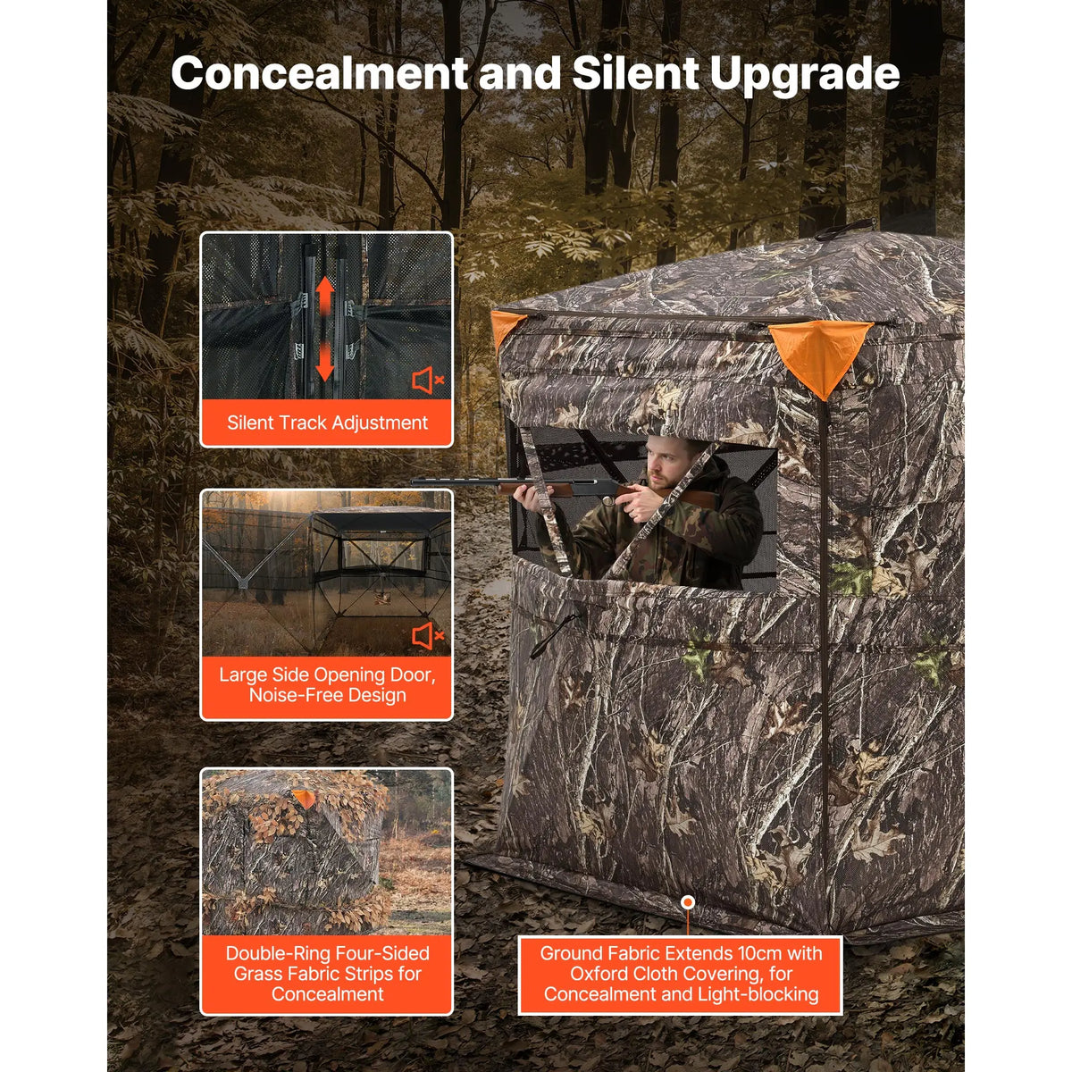 SucceBuy Hunting Blind With Silent Door And Viewing Windows