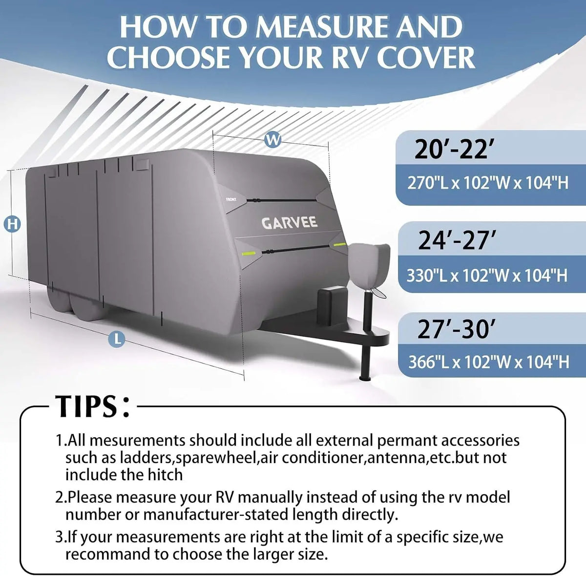 All Season Waterproof RV Cover With UV And Wind Protection