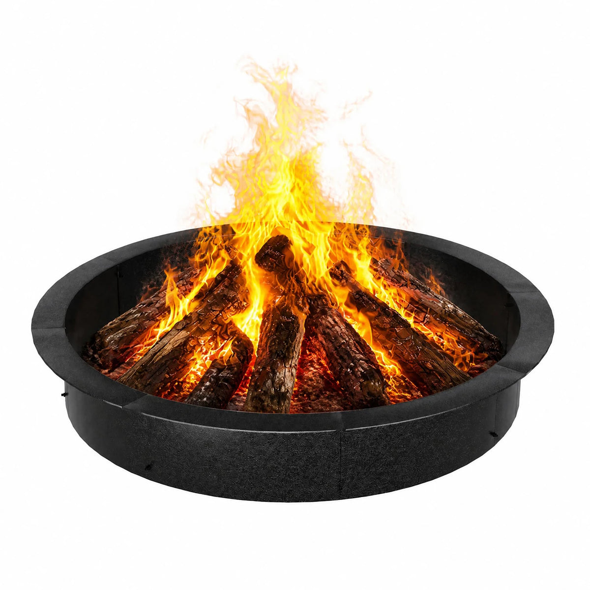 HiMiss Heavy Duty Carbon Steel Outdoor Fire Pit Insert Liner