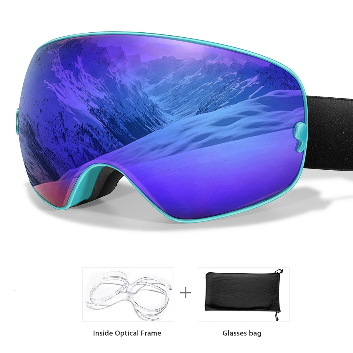 Winter Outdoor Ski Goggles With UV400 Anti Fog Snowboard Eyewear