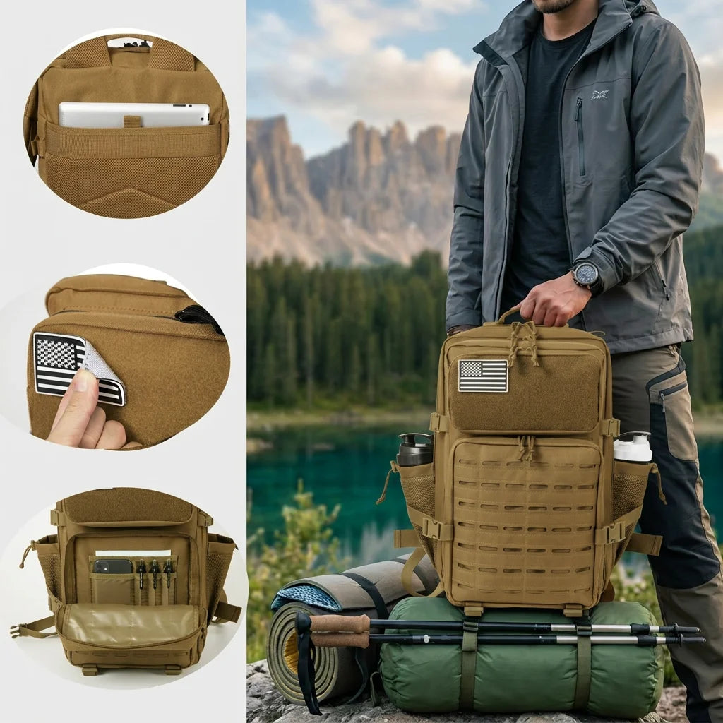 ReFire Gear Tactical Hunting Backpack With Molle Webbing And Holders