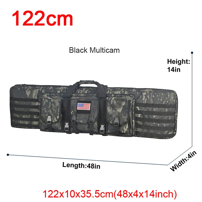 LQARMY Tactical Double Rifle Case Molle Gun Bag For Hunting